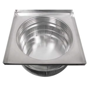 24 inch Roof Vent with Curb Mount Flange | Aura Gravity Vent AV-24-C4-CMF - Bottom View
